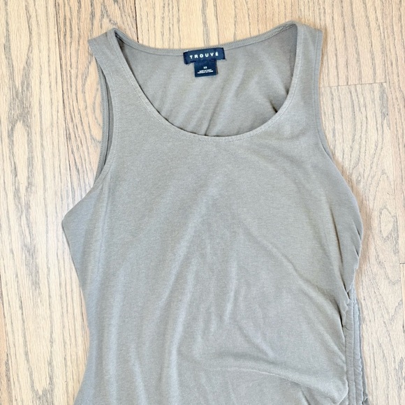 Trouvé Nordstrom Women’s Olive Green Ruched Dress Size X-Small - Picture 2 of 8